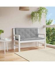 Coussin de banc de jardin gris 120x(50+50)x7 cm tissu oxford | Mobilier & Déco
