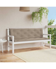 Coussin de banc de jardin taupe 150x(50+50)x7 cm tissu oxford | Mobilier & Déco
