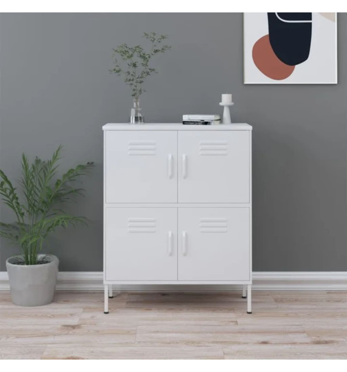 Armoire de rangement Blanc 80x35x101,5 cm Acier | Mobilier & Déco