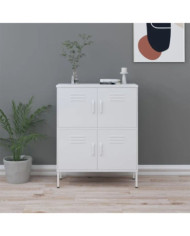 Armoire de rangement Blanc 80x35x101,5 cm Acier | Mobilier & Déco