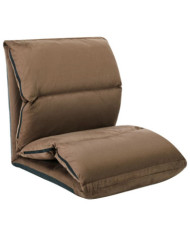 Chaise pliable de sol Taupe Microfibre | Mobilier & Déco