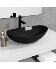 Lavabo Verre trempé 54,5x35x15,5 cm Noir | Mobilier & Déco