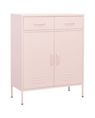 Armoire de rangement Rose 80x35x101,5 cm Acier | Mobilier & Déco