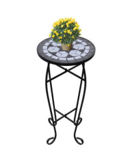Table d'appoint Mosaïque Noir et blanc | Mobilier & Déco