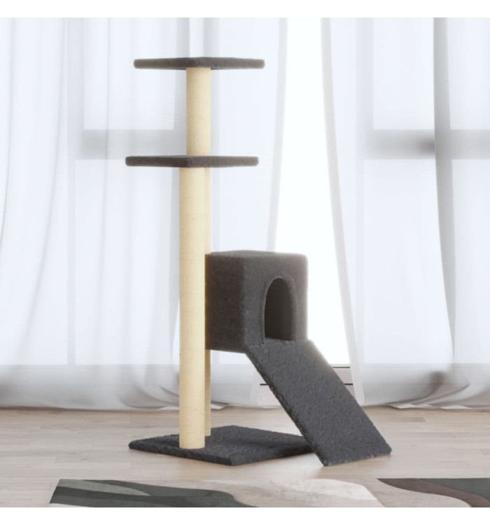 Arbre à chat avec griffoirs en sisal Gris foncé 92 cm | Mobilier & Déco