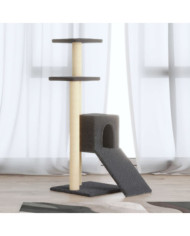 Arbre à chat avec griffoirs en sisal Gris foncé 92 cm | Mobilier & Déco