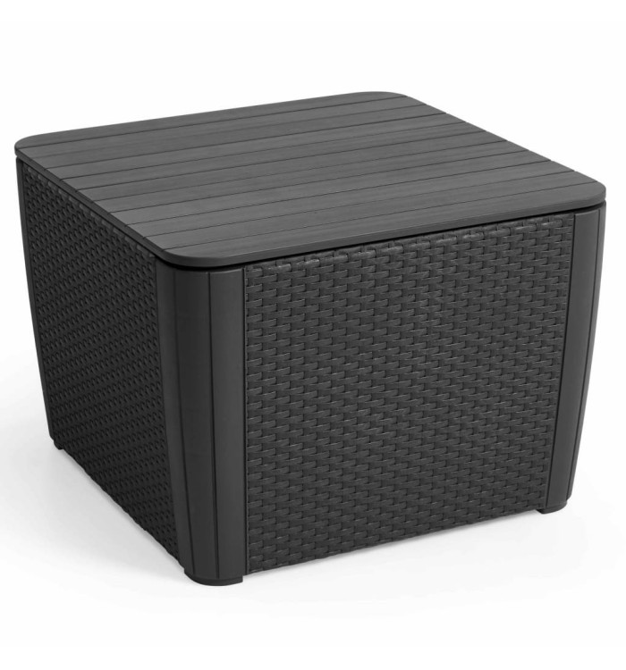 Keter Table d'appoint de jardin Luzon+ Graphite 241664 | Mobilier & Déco