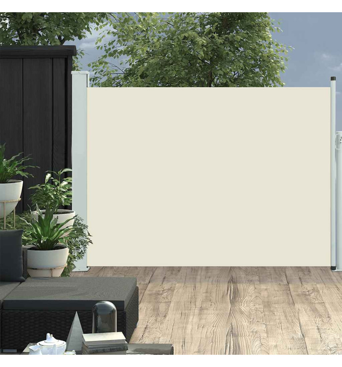 Auvent latéral rétractable de patio 100x500 cm Crème | Mobilier & Déco