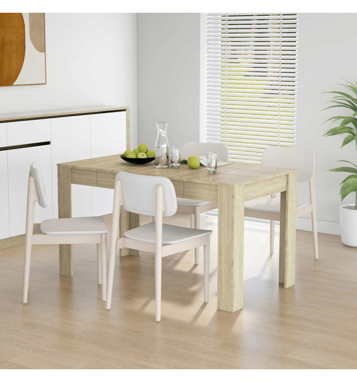 Table à manger Chêne sonoma 140x74,5x76 cm Bois d'ingénierie | Mobilier & Déco
