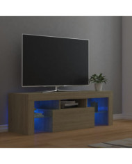 Meuble TV avec lumières LED chêne sonoma 120x35x40 cm | Mobilier & Déco