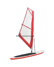 Ensemble de planche SUP gonflable avec voile Rouge et blanc | Mobilier & Déco
