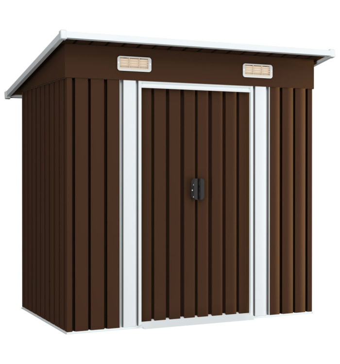 Abri de stockage pour jardin Marron 194x121x181 cm Acier | Mobilier & Déco