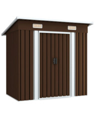 Abri de stockage pour jardin Marron 194x121x181 cm Acier | Mobilier & Déco