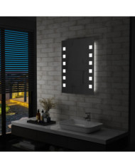 Miroir mural à LED pour salle de bains 60x80 cm | Mobilier & Déco