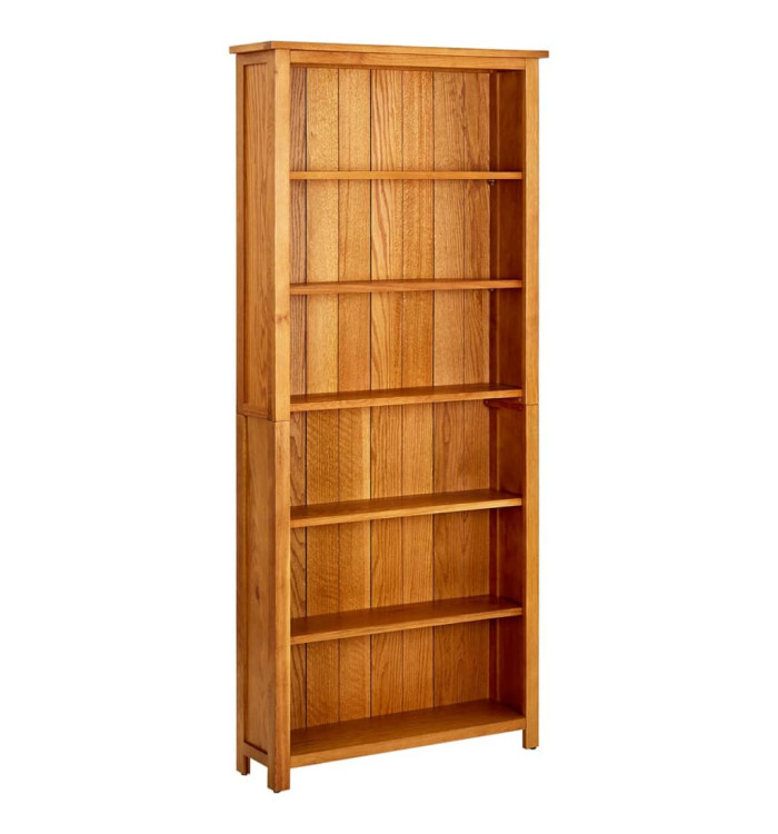 Bibliothèque à 6 étagères 80x22,5x180 cm Bois de chêne massif | Mobilier & Déco