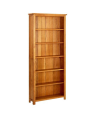 Bibliothèque à 6 étagères 80x22,5x180 cm Bois de chêne massif | Mobilier & Déco
