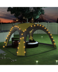 Tente de réception avec LED et 4 parois 3,6x3,6x2,3 m Vert | Mobilier & Déco