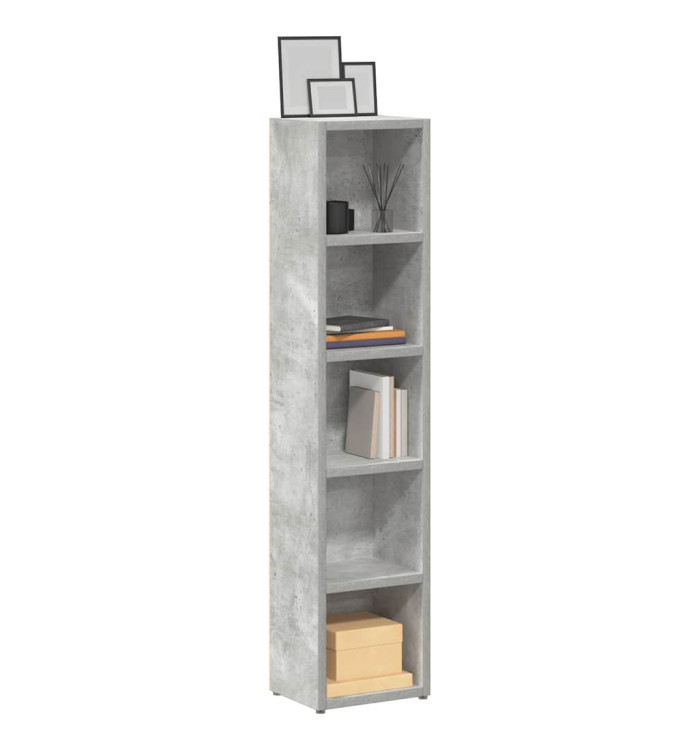 Armoires à CD 2 pcs Gris béton 21x16x93,5 cm Aggloméré | Mobilier & Déco