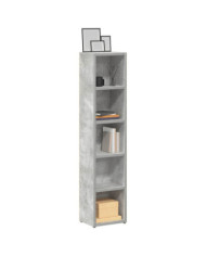Armoires à CD 2 pcs Gris béton 21x16x93,5 cm Aggloméré | Mobilier & Déco