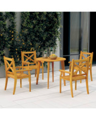 Ensemble à manger de jardin 5 pcs Bois d'acacia solide | Mobilier & Déco