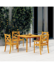 Table de jardin 110x110x75 cm Bois d'acacia solide | Mobilier & Déco
