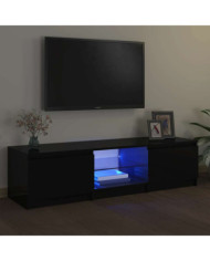 Meuble TV avec lumières LED noir 140x40x35,5 cm | Mobilier & Déco