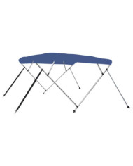 Auvent bimini à 4 arceaux Bleu 243x210x137 cm | Mobilier & Déco