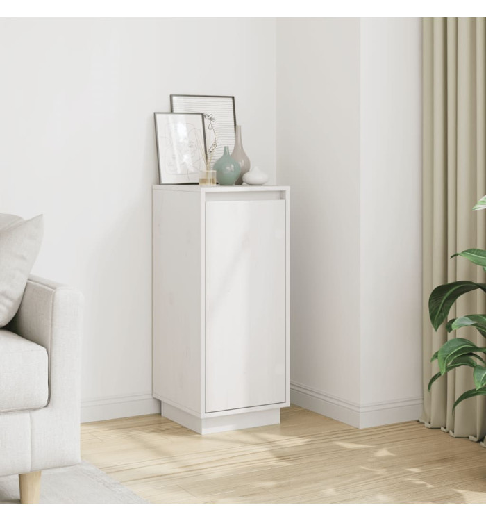 Buffet Blanc 31,5x34x75 cm Bois massif de pin | Mobilier & Déco