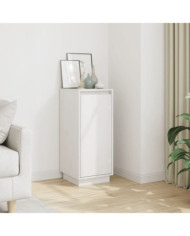 Buffet Blanc 31,5x34x75 cm Bois massif de pin | Mobilier & Déco
