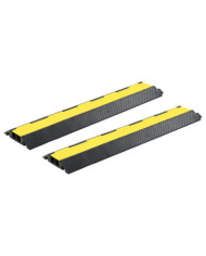 Rampes de protection de câble 2 pcs 2 canaux caoutchouc 101,5cm | Mobilier & Déco