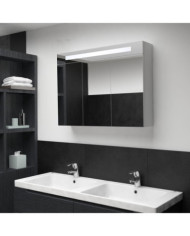 Armoire de salle de bain à miroir LED 88x13x62 cm | Mobilier & Déco