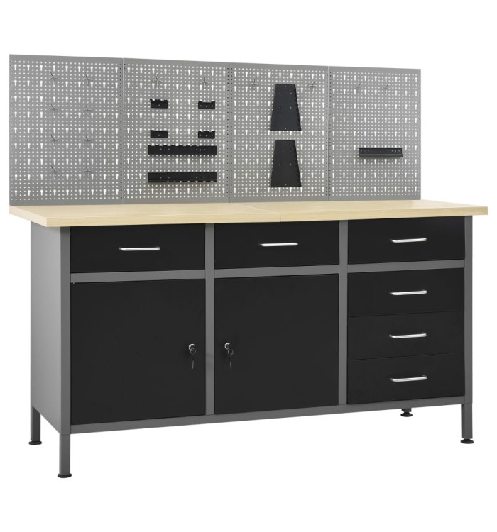 Établi avec 4 panneaux muraux | Mobilier & Déco