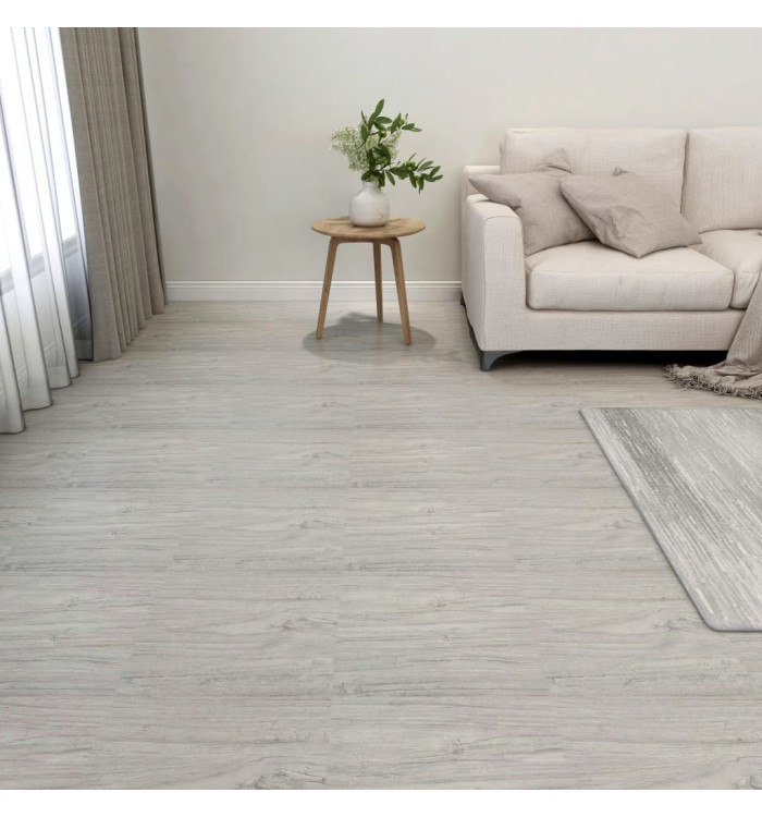 Dalles de plancher autoadhésives 55 pcs PVC 5,11 m² gris clair | Mobilier & Déco