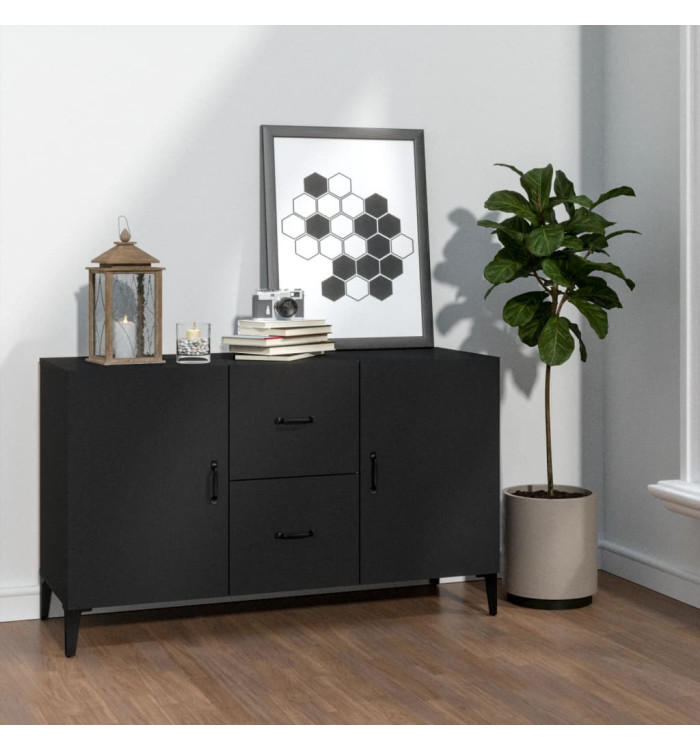 Buffet noir 100x36x60 cm bois d'ingénierie | Mobilier & Déco