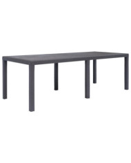Table de jardin Marron 220x90x72 cm Plastique Aspect de rotin | Mobilier & Déco