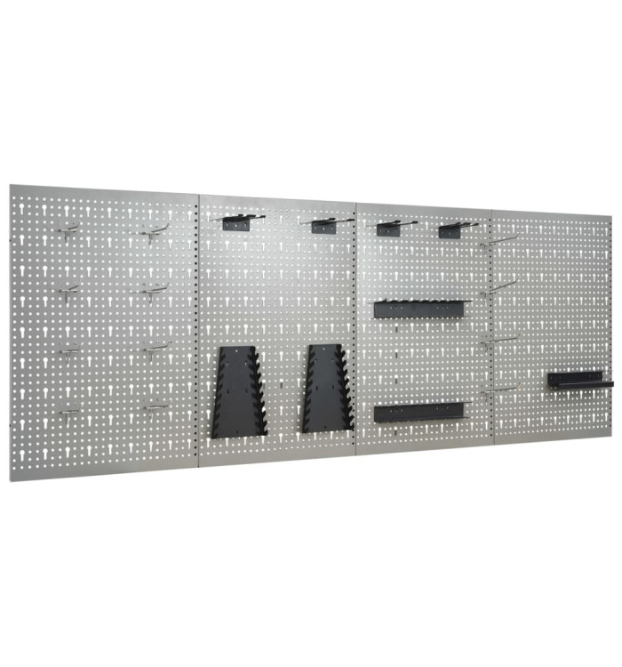 Panneaux perforés muraux 4 pcs 40x58 cm Acier | Mobilier & Déco