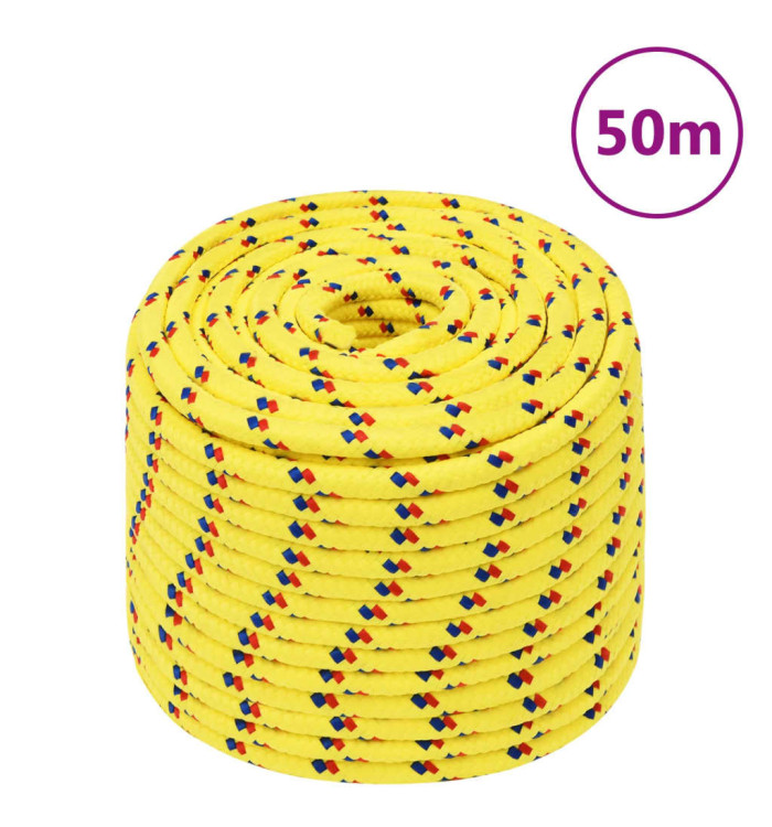 Corde de bateau Jaune 12 mm 50 m Polypropylène | Mobilier & Déco