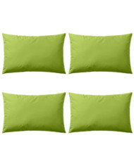 Oreiller d'extérieur lot de 4 60 x 40 cm Vert pomme | Mobilier & Déco