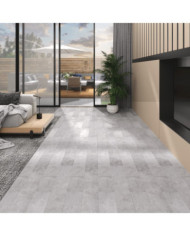 Dalles de plancher PVC 5,02 m² 2 mm autoadhésif gris terre | Mobilier & Déco