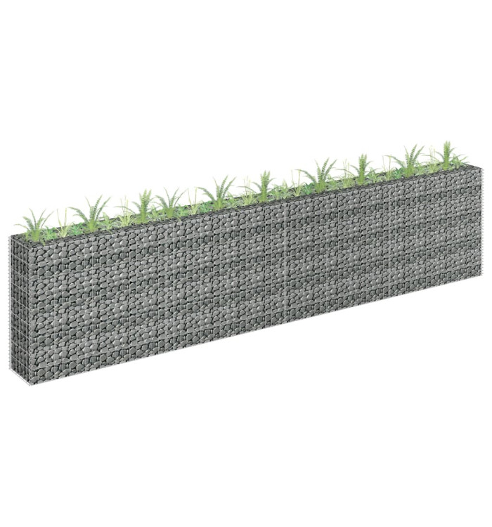 Lit surélevé à gabion Acier galvanisé 360x30x90 cm | Mobilier & Déco