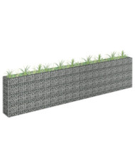 Lit surélevé à gabion Acier galvanisé 360x30x90 cm | Mobilier & Déco