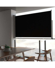 Auvent latéral rétractable de patio 140 x 300 cm Noir | Mobilier & Déco