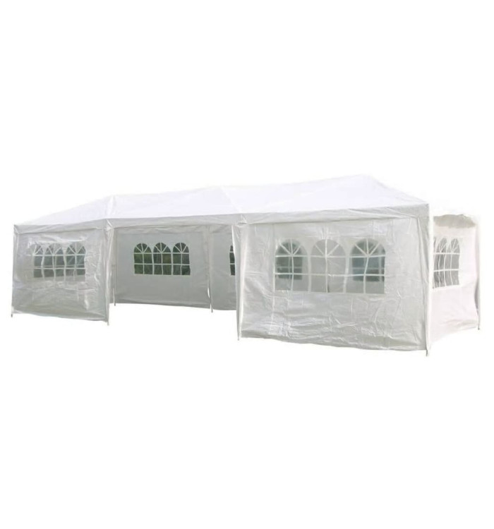 HI Tente de réception avec parois latérales 3 x 9 m Blanc | Mobilier & Déco