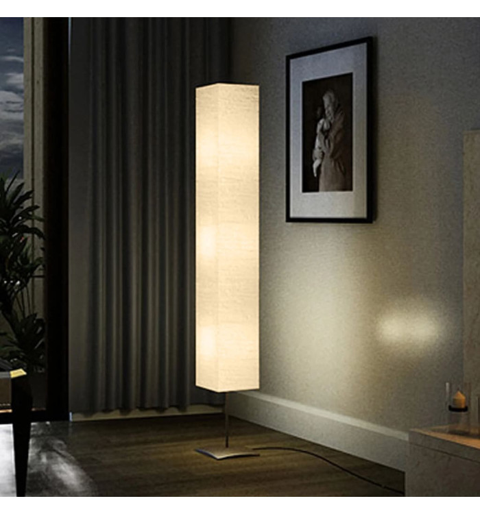 Lampadaire avec support en acier 170 cm Beige | Mobilier & Déco