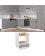 Armoire à four "Riga" Gris béton 60x46x81,5 cm | Mobilier & Déco