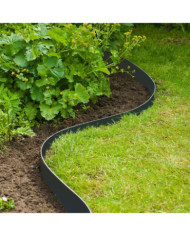 Nature Bordure de jardin 0,075x10 m 3 mm noir | Mobilier & Déco