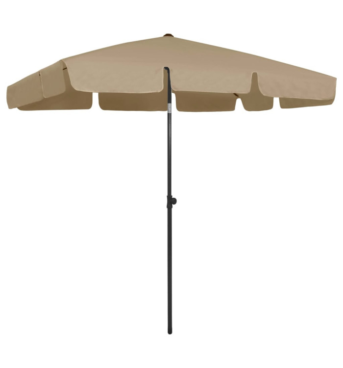 Parasol de plage taupe 200x125 cm | Mobilier & Déco