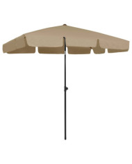 Parasol de plage taupe 200x125 cm | Mobilier & Déco