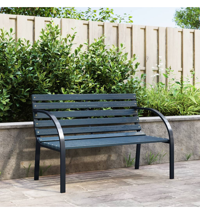 Banc de jardin 120 cm Gris Bois | Mobilier & Déco