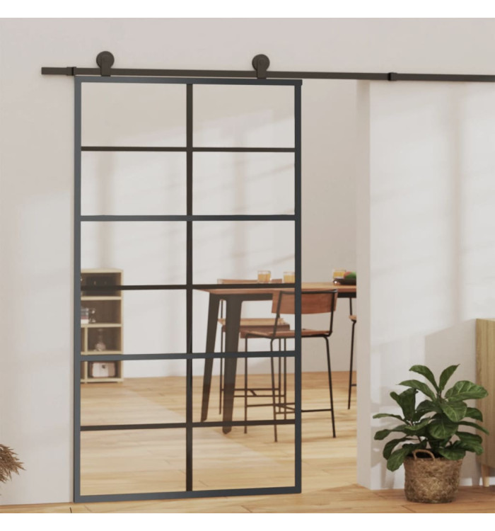 Porte coulissante et quincaillerie Verre et Aluminium 102x205cm | Mobilier & Déco